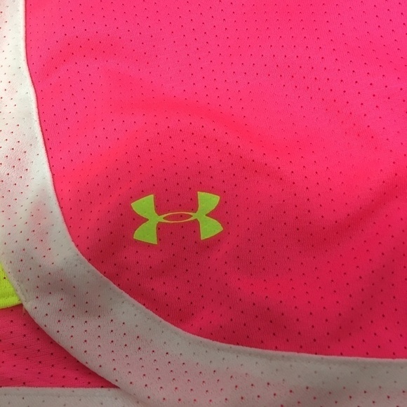 Under Armour Retro Neon Athletic Track Shorts Colour Block Y2K NWT - Picture 3 of 9